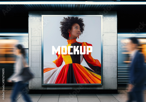 Underground Station's Wall Banner Mockup