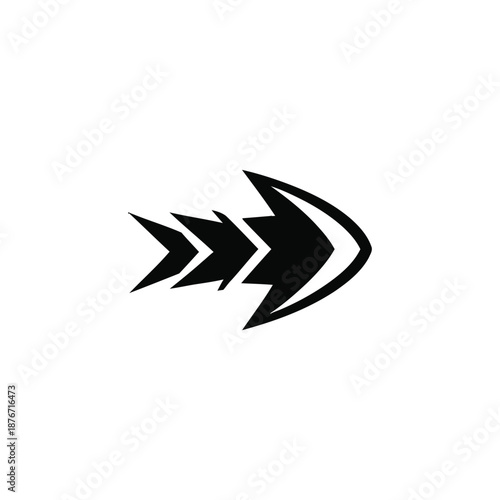 Dynamic Speed Symbol on White Background