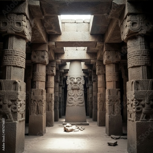 Notable for its underground galleries carved sandstone pillars a