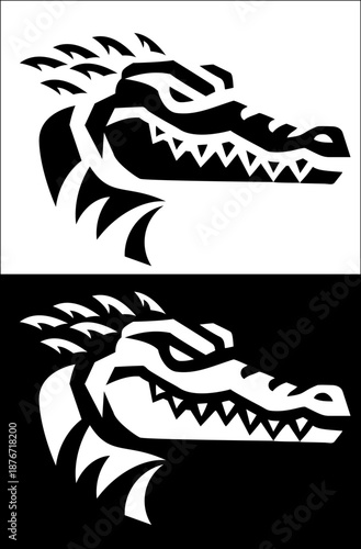 An Alligator, Crocodile illustration mascot Alligators, Crocodiles sports team animal or an icon emblem branding concept.