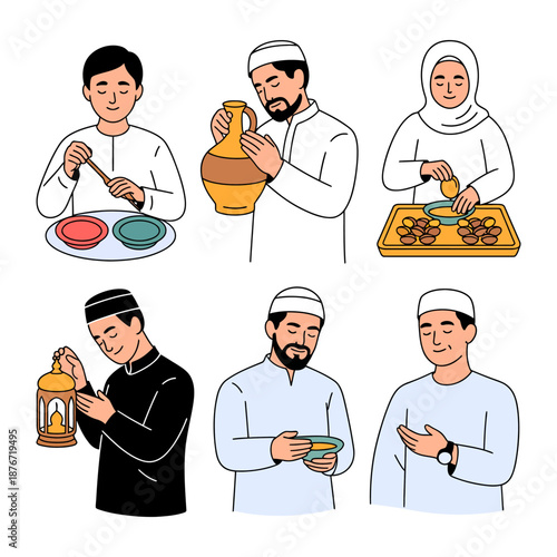 Ramadan's Embrace: Capturing moments of togetherness, from sharing meals to acts of reflection. This visual tapestry embodies the spirit of the holy month.