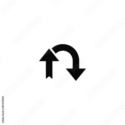 A black arrow pointing to the right on a white background