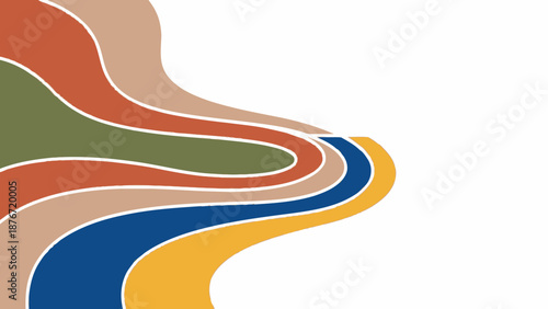 Vibrant wavy lines in modern abstract design