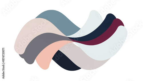 Vibrant abstract waves in harmonious color palette