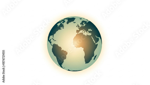 An hourglass with the Earth inside, symbolizing the passage of time, viewed from the side in a simple illustration style