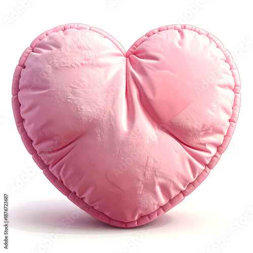Pink heart pillow plush soft cushion romantic cozy valentine gift comfort fabric texture