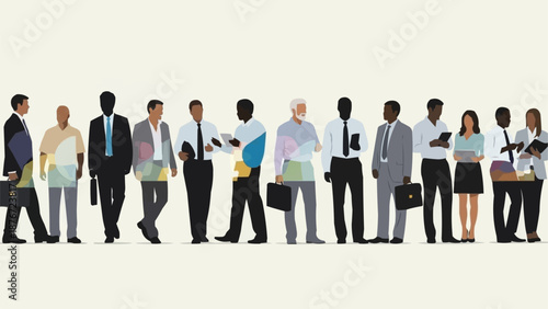 Diverse Group of Business People Standing Together.