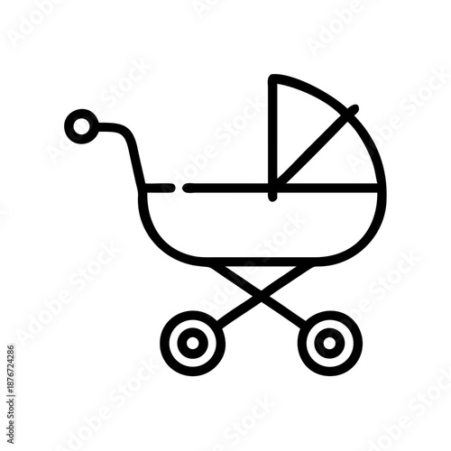 Baby stroller icon