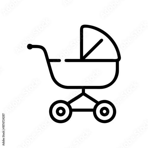 Baby stroller icon