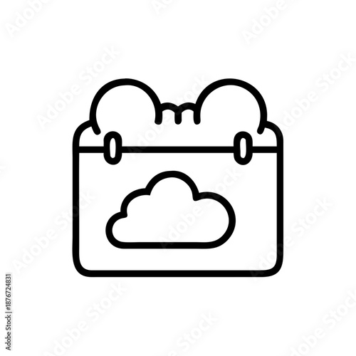 Weather Calendar Cloudy Icon