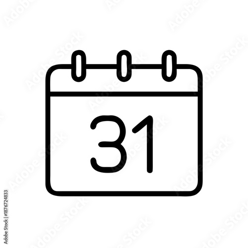 Calendar Date Thirty One Icon