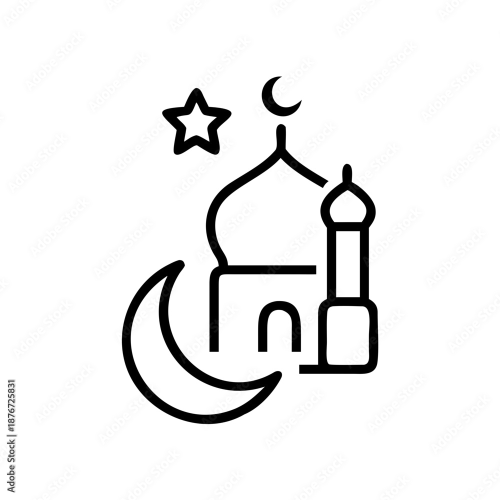 Obraz premium Eid al-Adha Celebration Icon