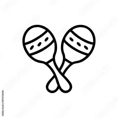 Maracas Musical Toy Icon