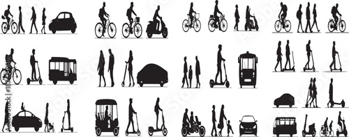 Urban Mobility Silhouettes – People and Transport in Motion