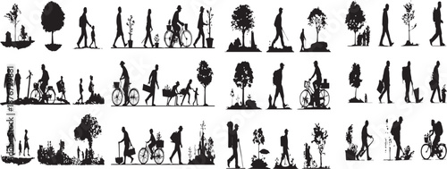 Human Connection and Nature – Inclusive Outdoor Silhouettes