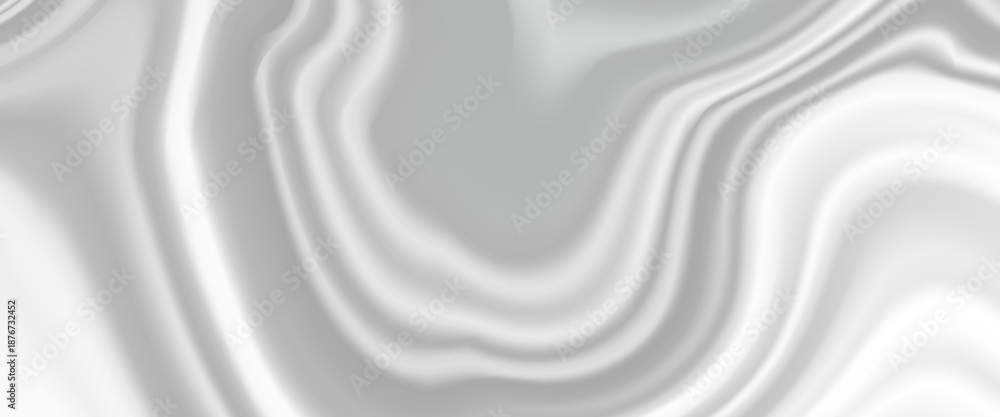 Obraz premium Elegant silver-gray abstract vector background with flowing satin-like waves and soft gradients, creating a smooth liquid texture ideal for luxury, modern, and minimalist visual designs.