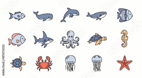 A vibrant and diverse collection of wild animal icons featuring safari and zoo creatures from around the globe, ideal for nature-themed projects, educational content, and engaging designs