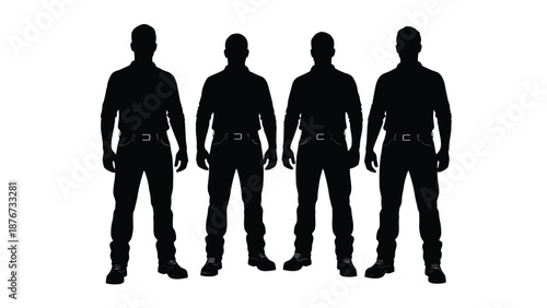 Large set of black tree silhouettes, coniferous pine spruce and deciduous leafy forest icons, nature vector collection isolated on white, background.