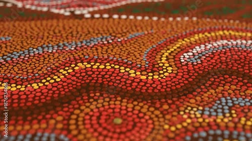 Vibrant Aboriginal Dot Art Pattern Background. latest creative trending background video.creative motion graphic animation video