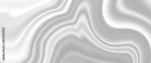 Elegant silver-gray abstract vector background with flowing satin-like waves and soft gradients, creating a smooth liquid texture ideal for luxury, modern, and minimalist visual designs.