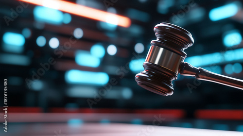 Gavel Digital Law Justice Technology Legal Concept
