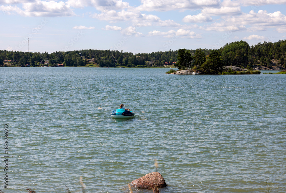 Obraz premium Trosa Havsbad in the Södermanland area, surrounded by magnificent archipelago views. Sweden.