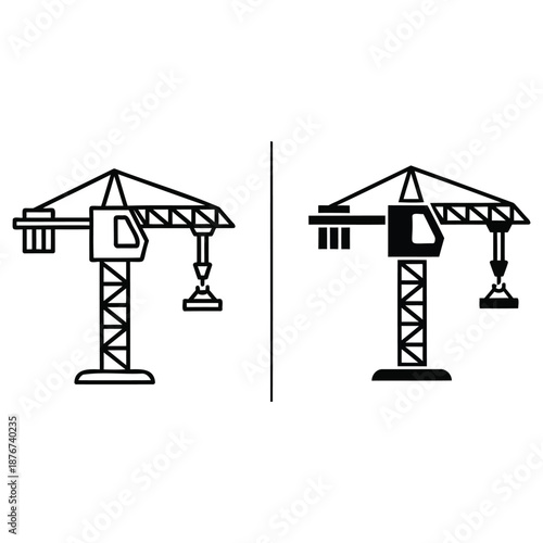 two cranes side by side for construction