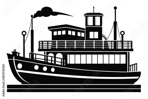 Vector illustration of an electric steamer, simple silhouette for health-conscious cooking resources.