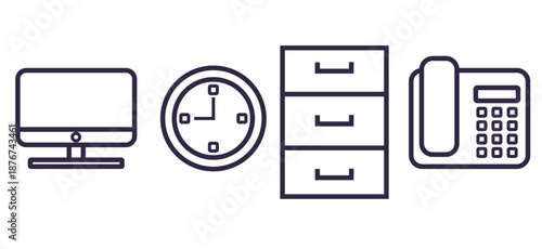 
OFFICE TOOLS EQUIPMENT LINE ICON