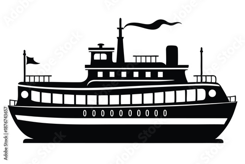 Elegant Black and White Electric Steamer Silhouette, Vector Illustration for Home Cooking, Healthy Eating, and Modern Kitchens