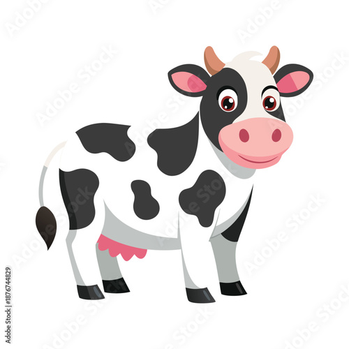 Cute Cartoon Cow Illustration