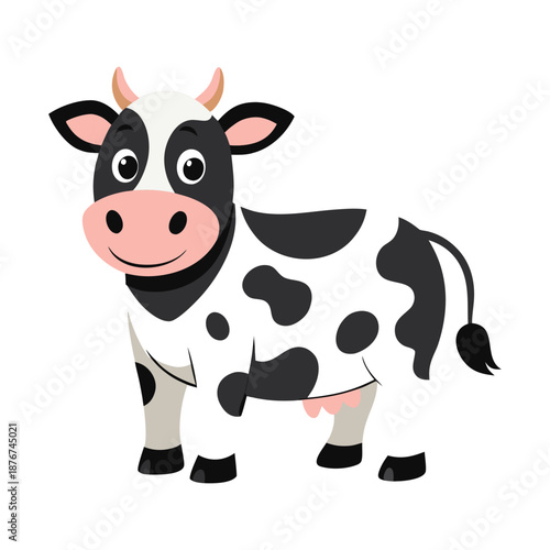 Cute Cartoon Cow Illustration