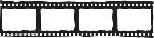 Film strip frame hand draw . Classic retro empty photo tape template. vector 