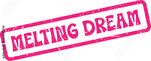 Melting Dream bright pink textured rubber stamp with a charming vintage feel