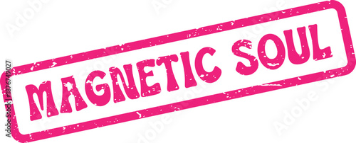 Magnetic Soul Distressed Stamp Representing Deep Connection and Inner Essence