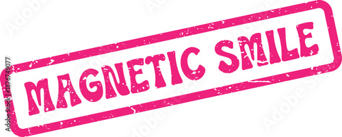 Magnetic Smile Rubber Stamp for Expressing Positive Emotions and Joyful Feelings