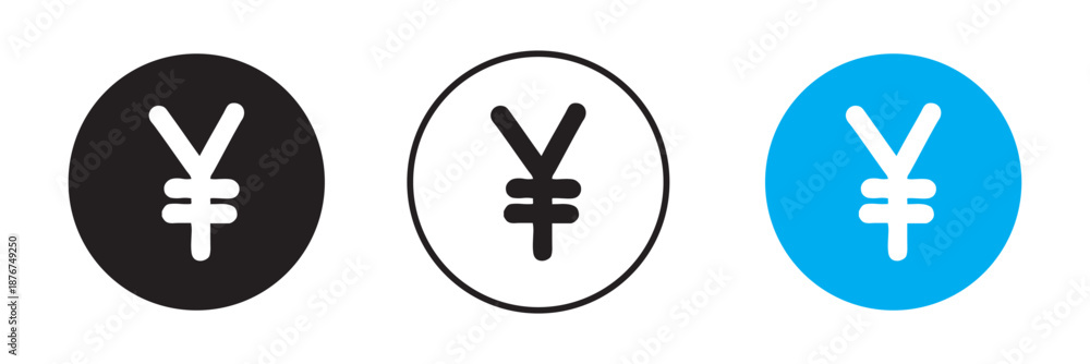 Obraz premium Yen icon linear vector icon in a editable style.