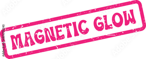 A luminous pink magnetic glow stamp radiating vibrant energy and appealing brilliance