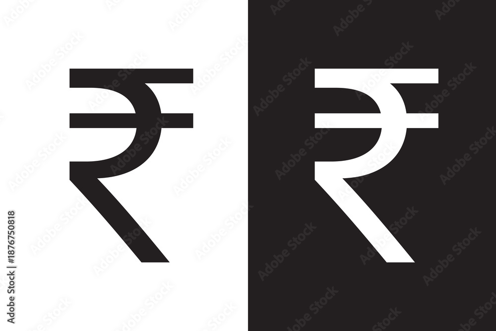 Obraz premium Indian rupee icon line vector illustration. vector graphics
