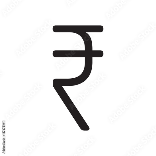 Indian rupee icon concept. Logo symbol for web and mobile. Pixel Perfect.
