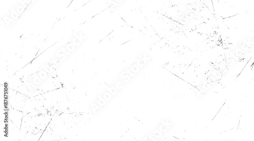 White background with subtle grey scratches and speckles creating a distressed texture effect grunge or vintage