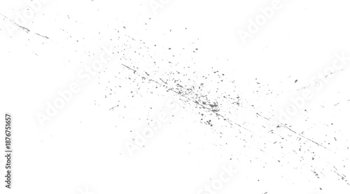 Detailed abstract grunge texture resembling a distressed map or urban sprawl with scattered dots and linear marks on a white background
