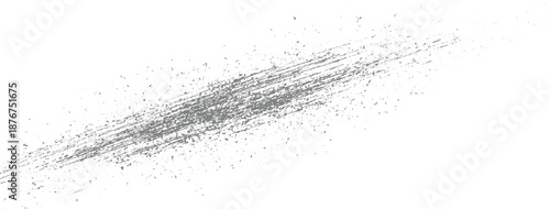 A concentrated grey grunge texture with prominent diagonal brush strokes and scattered speckles creating a distressed abstract background