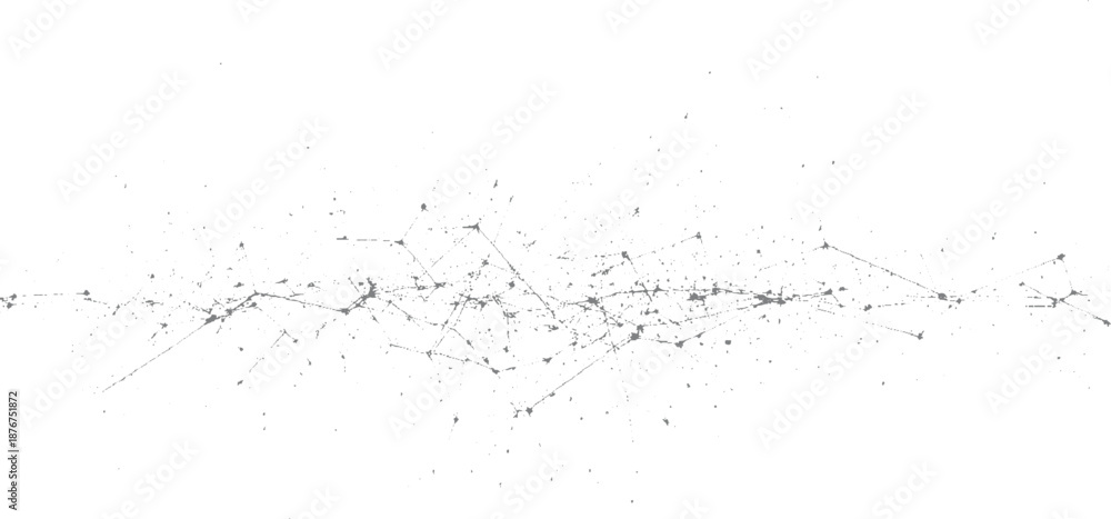 Fotografie Abstract network of interconnected dots and lines forming a sparse constellation