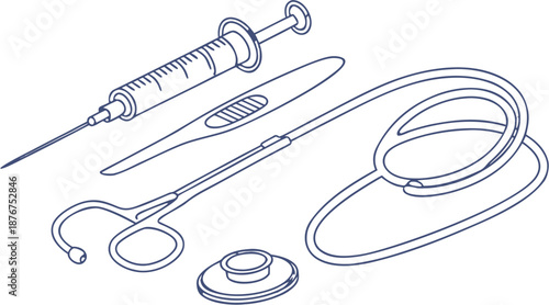 Medical tools for healthcare professionals in a modern setting