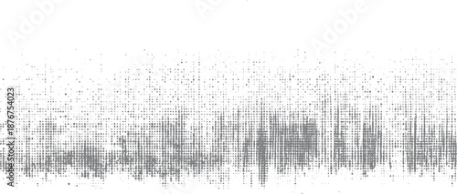 Abstract grayscale pattern of varying sized dots creating a textured horizontal wave effect with a subtle gradient of density and depth