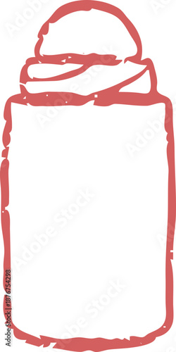 Doodle-style face mask illustration. Ideal for skincare routines, spa themes, and self care visual content.