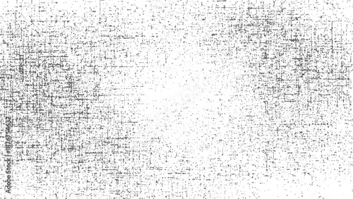 Subtle distressed grunge texture background with random dark grey lines and speckles on a white canvas creating a vintage weathered effect