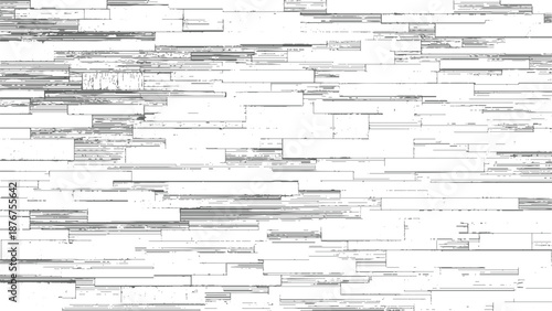 A visually complex abstract composition formed by numerous horizontal and vertical lines creating a dense network of rectangular shapes with diverse textural and subtle grey tones