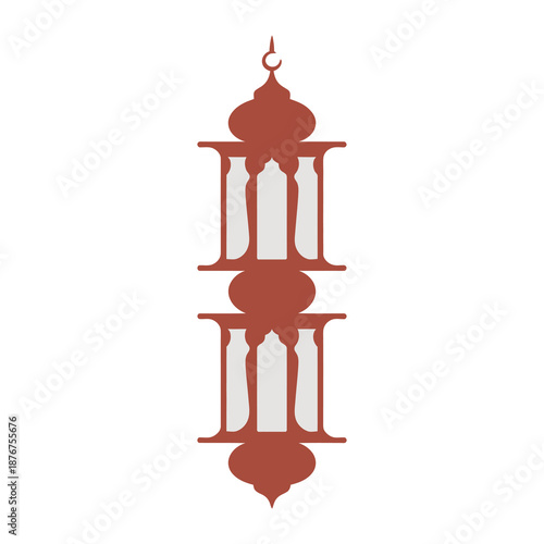 Lantern of Spiritual Illumination: A traditional lantern, symbolizing the guiding light of faith and cultural richness, is elegantly showcased against a simple backdrop.